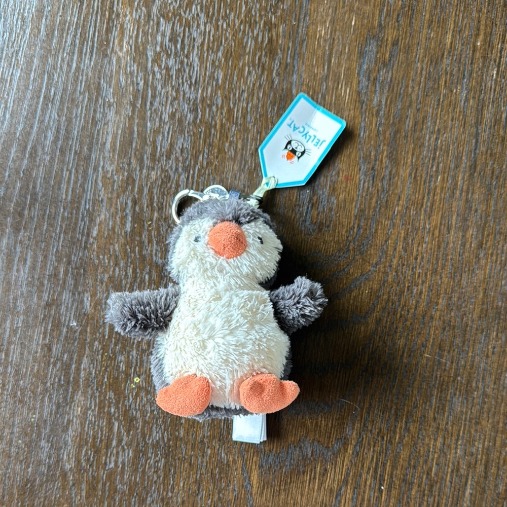 Jellycat Penguin Charm - Gray and White